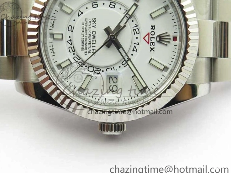 MiroTime 0503 Sky-Dweller 326934 SS Noob 1:1 Best Edition White Dial on SS Bracelet Asian 23J to TechFriendly 2880